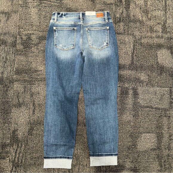 Judy Blue Mid Rise Boyfriend Jeans - Picture 5 of 7